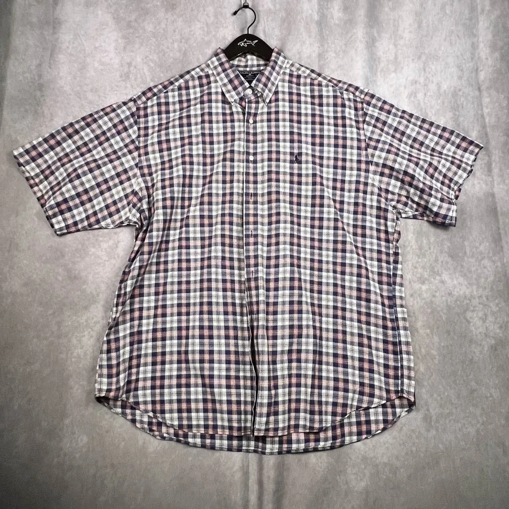 Polo Ralph Lauren Sport Flannel Button Down Shirt Plaid‎ 100% Cotton